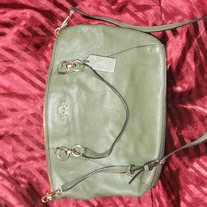 Coach purse crossbody with handles dark green